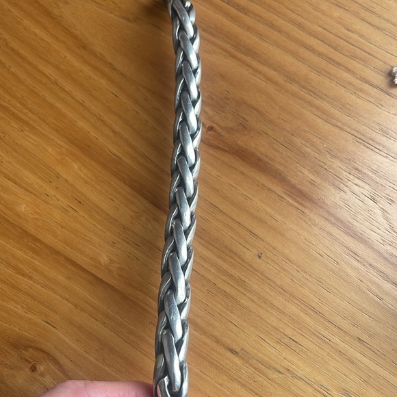 Sterling silver braid bracelet for men 9.5” long - Picture 6 of 9